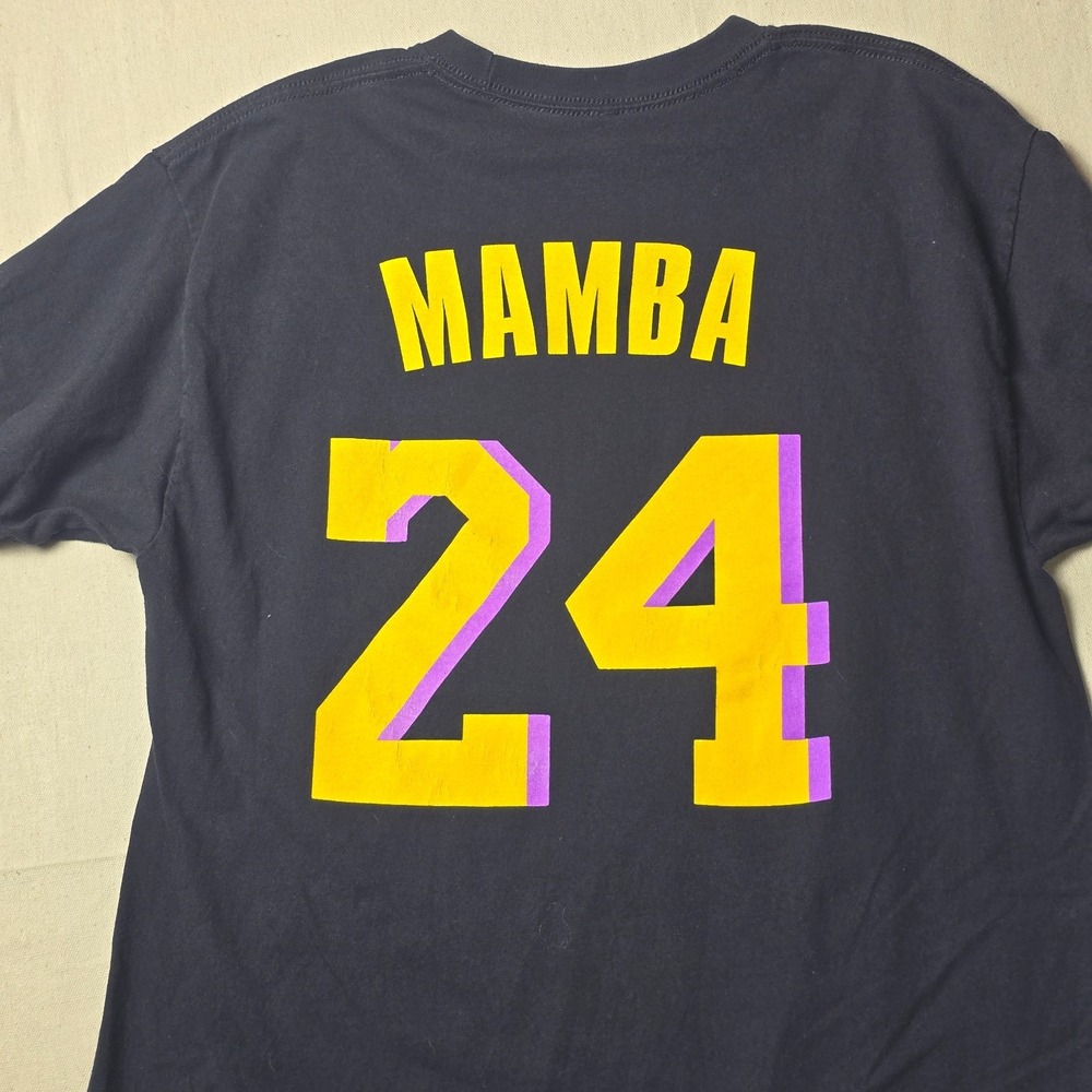 God Is Dope Kobe Bryant Mamba #24 T-Shirt Men's Size L Black Yellow Purple Laker - Picture 9 of 13